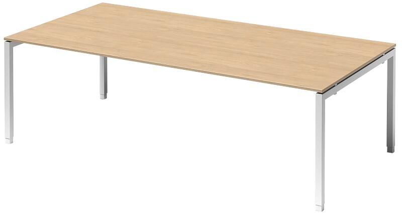 Bisley Konferenztisch Cito Ahorn, Verkehrsweiß 2.400 x 1.200 x 850 mm