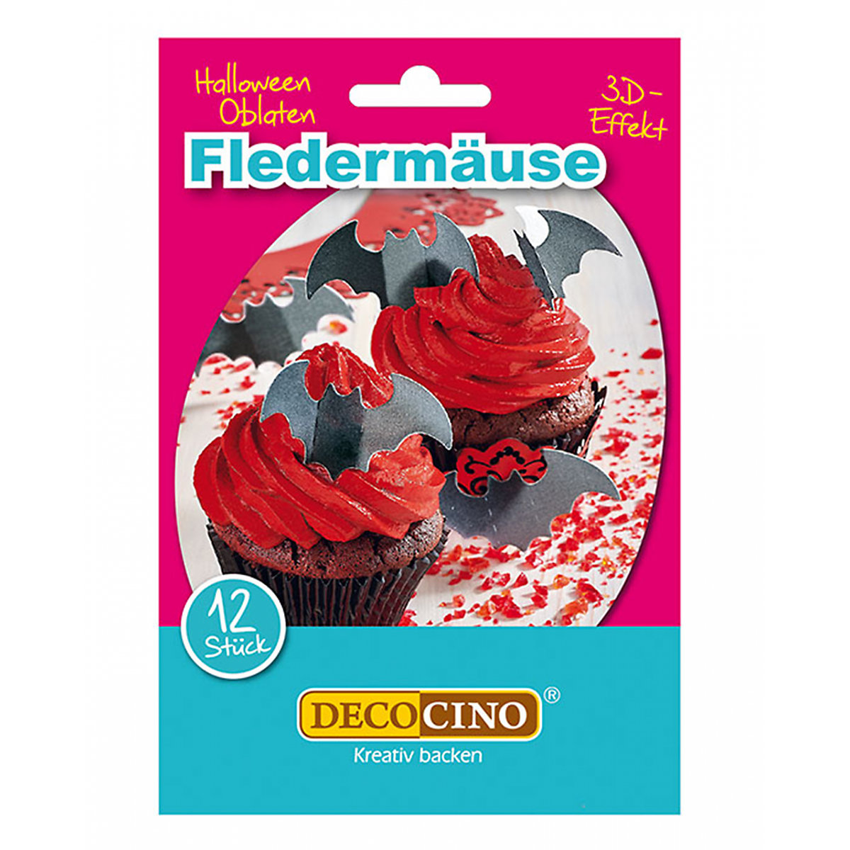 12 Halloween Oblaten Fledermäuse zum backen für Trick or Treat Backzubehör