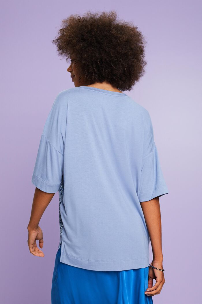 Oversize-T-Shirt mit Paillettenapplikation