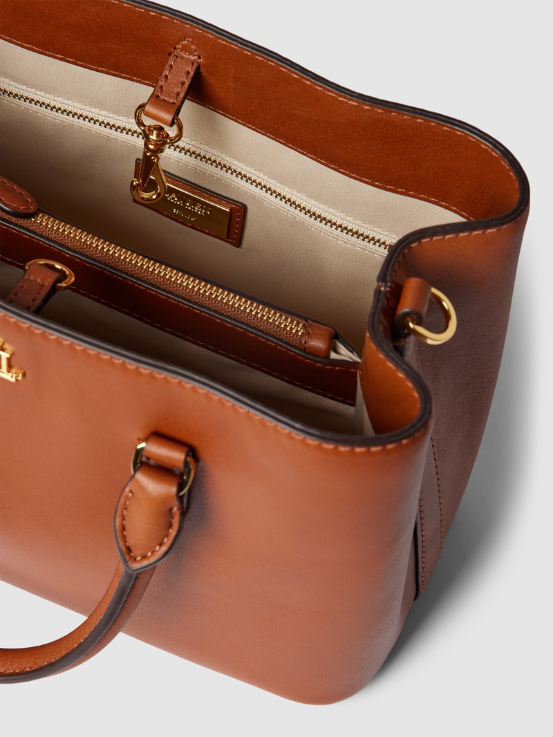 Handtasche aus echtem Rindsleder Modell 'MARCY' in cognac