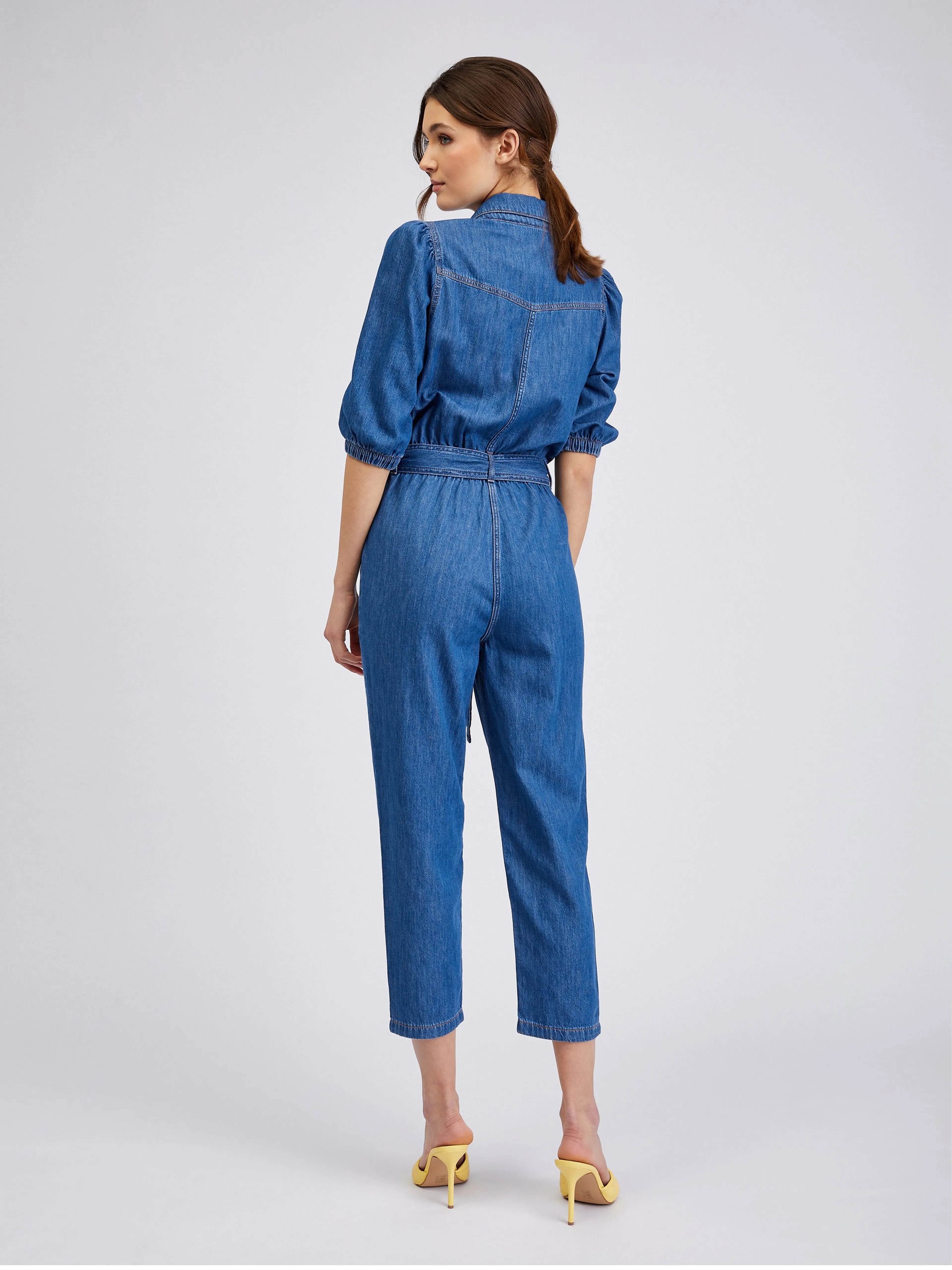 Blauer Damen-Jumpsuit aus Denim ORSAY