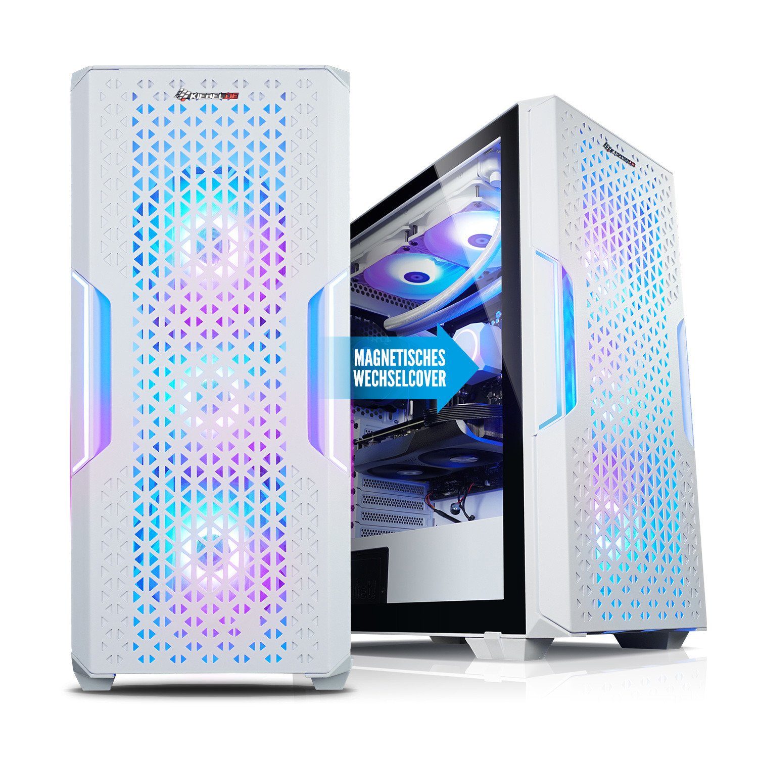 Kiebel Dragon V Gaming-PC (AMD Ryzen 7 AMD Ryzen 7 5700X, RTX 4060, 32 GB RAM, 2000 GB SSD, Wasserkühlung, RGB-Beleuchtung)