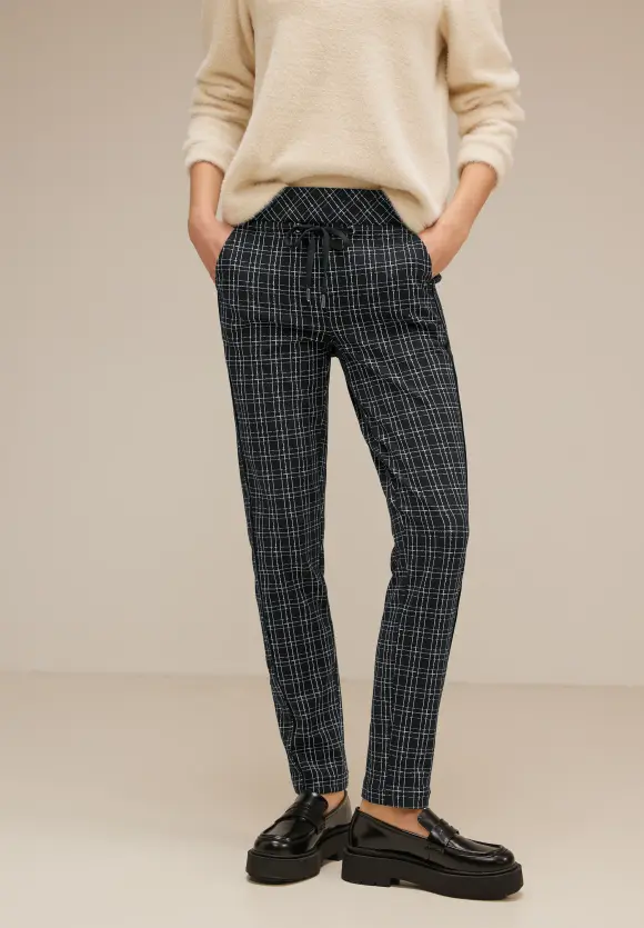 Street One Karierte Loose Fit Hose