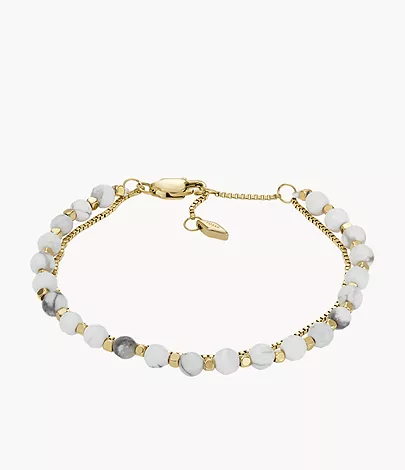 Fossil Armband All Stacked Up Beads Howlith