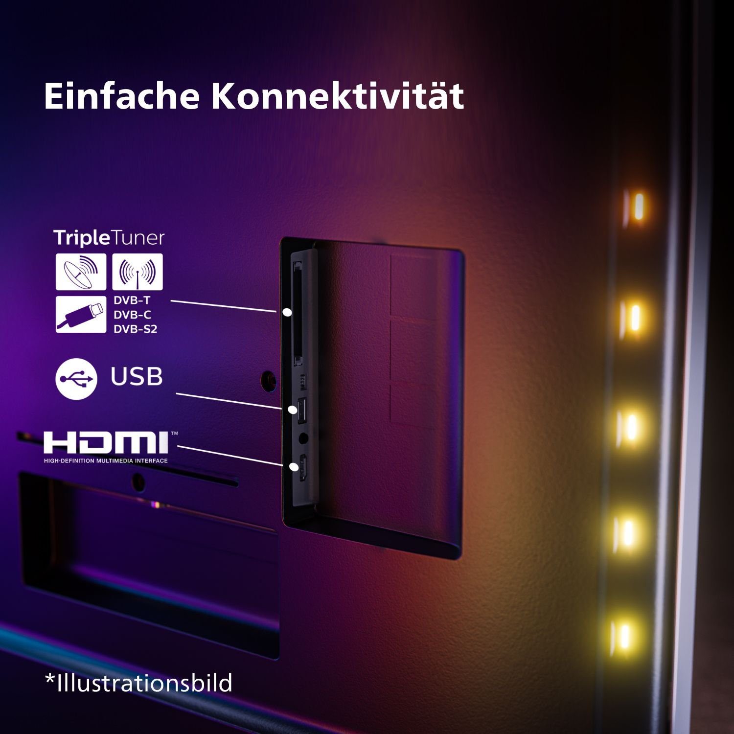 Philips 43PUS8808/12 LED-Fernseher (108 cm/43 Zoll, 4K Ultra HD, Android TV, Google TV, Smart-TV)