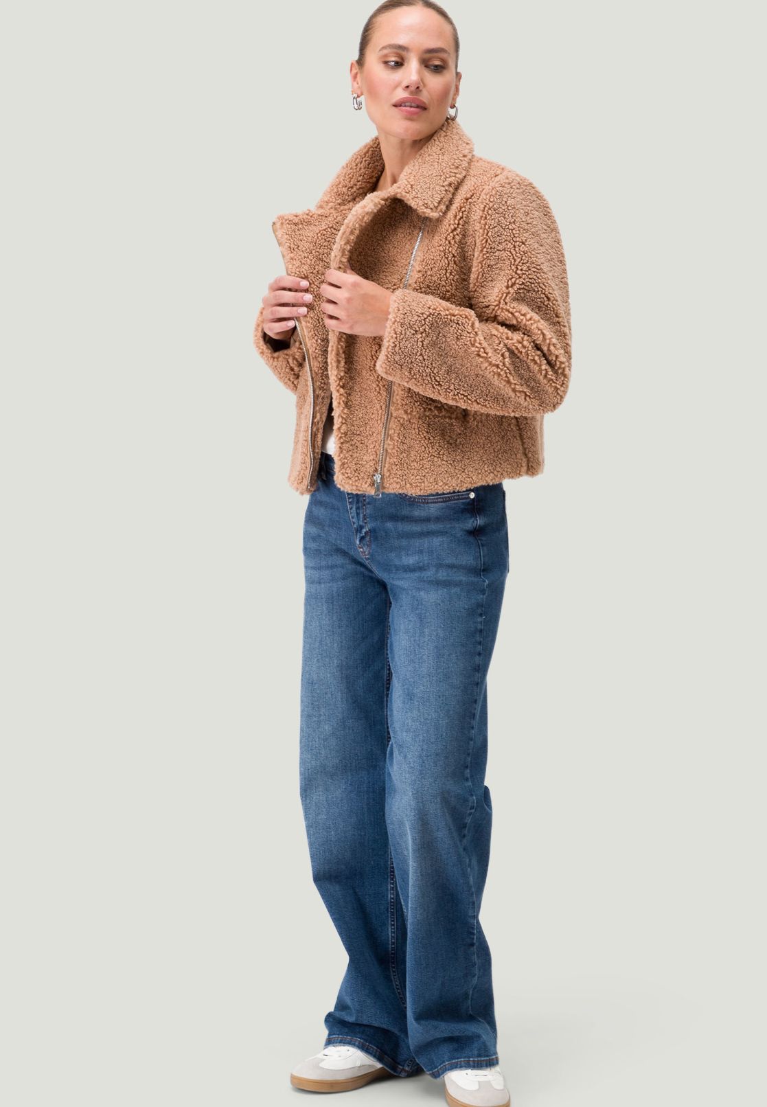 Teddyjacke mit Reißverschluss