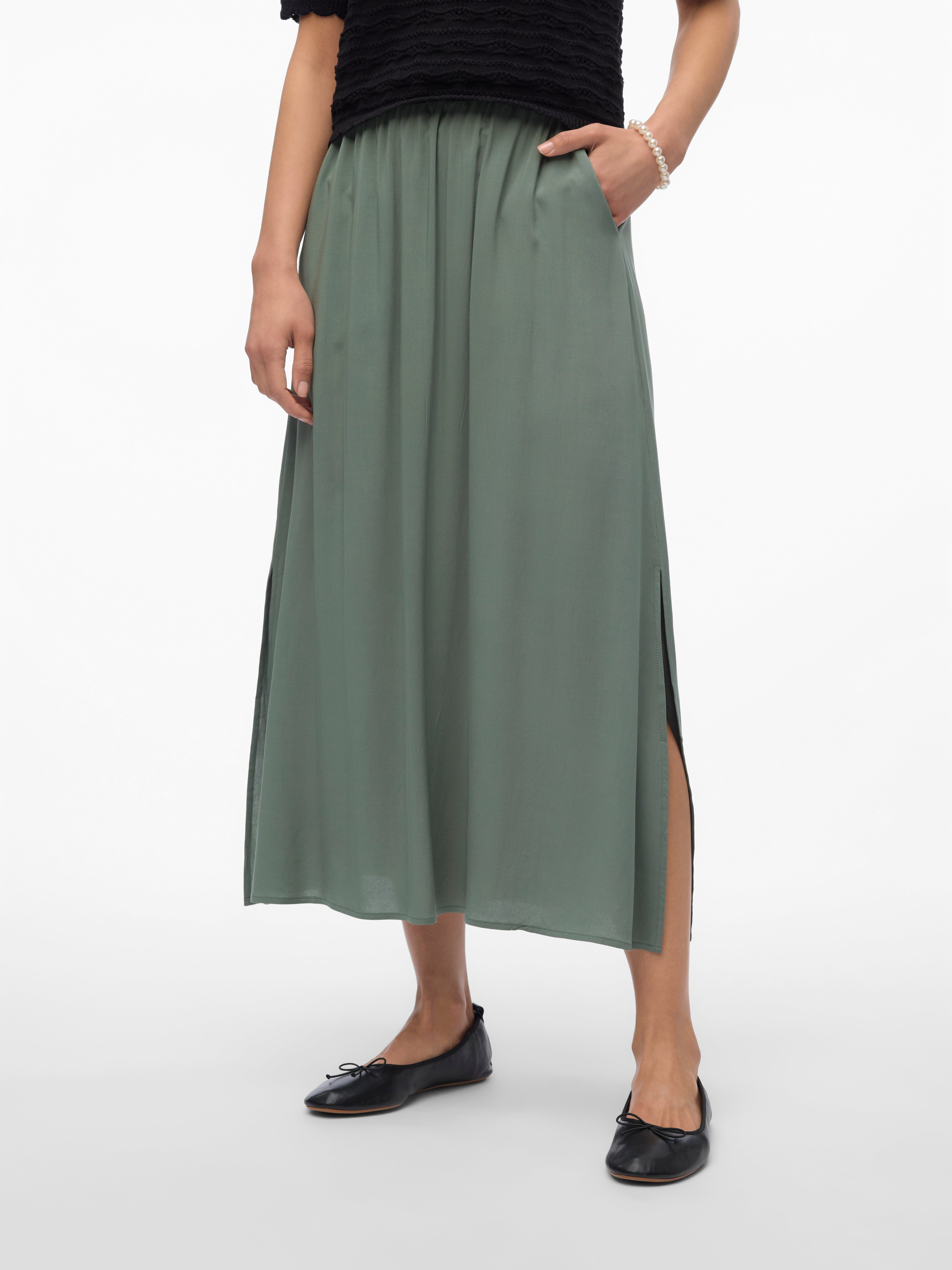 VMEASY Hohe Taille Langer Rock