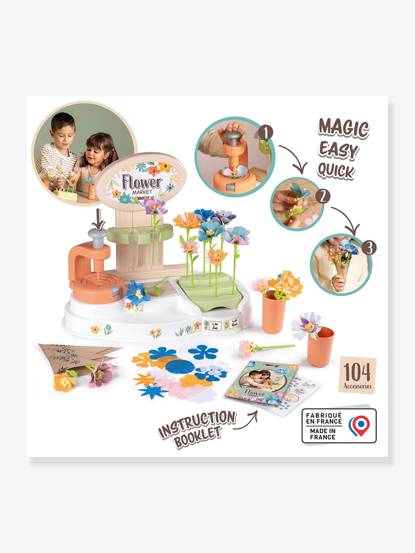 Smoby Spiel- und Bastelset mit Blumenstand SMOBY - mehrfarbig