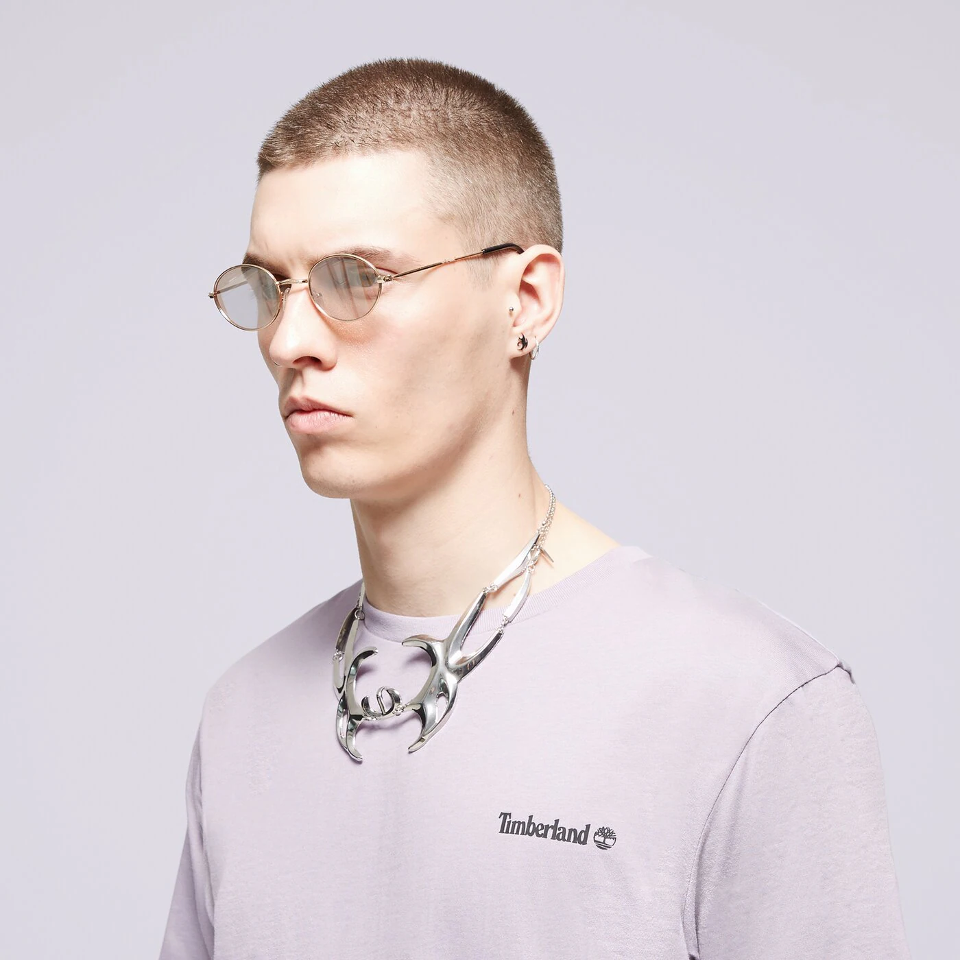 TIMBERLAND T-SHIRT SMALL LOGO PRINT TEE Blau