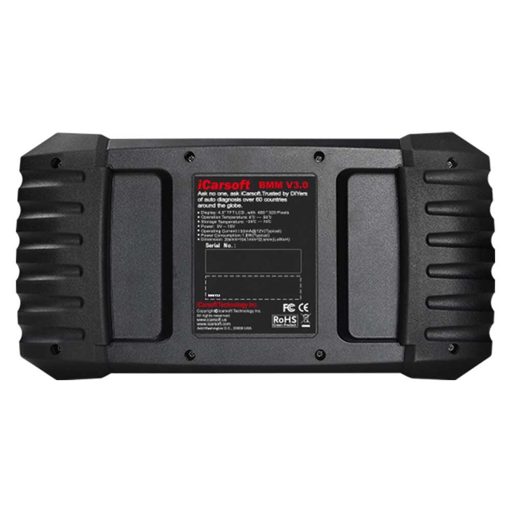iCarsoft OBD2-Diagnosegerät BMM V3.0 - Profi Diagnosegerät für BMW / MINI / Rolls Royce OBD-2, 10,16 cm (4 Zoll) TFT- Farbbildschirm
