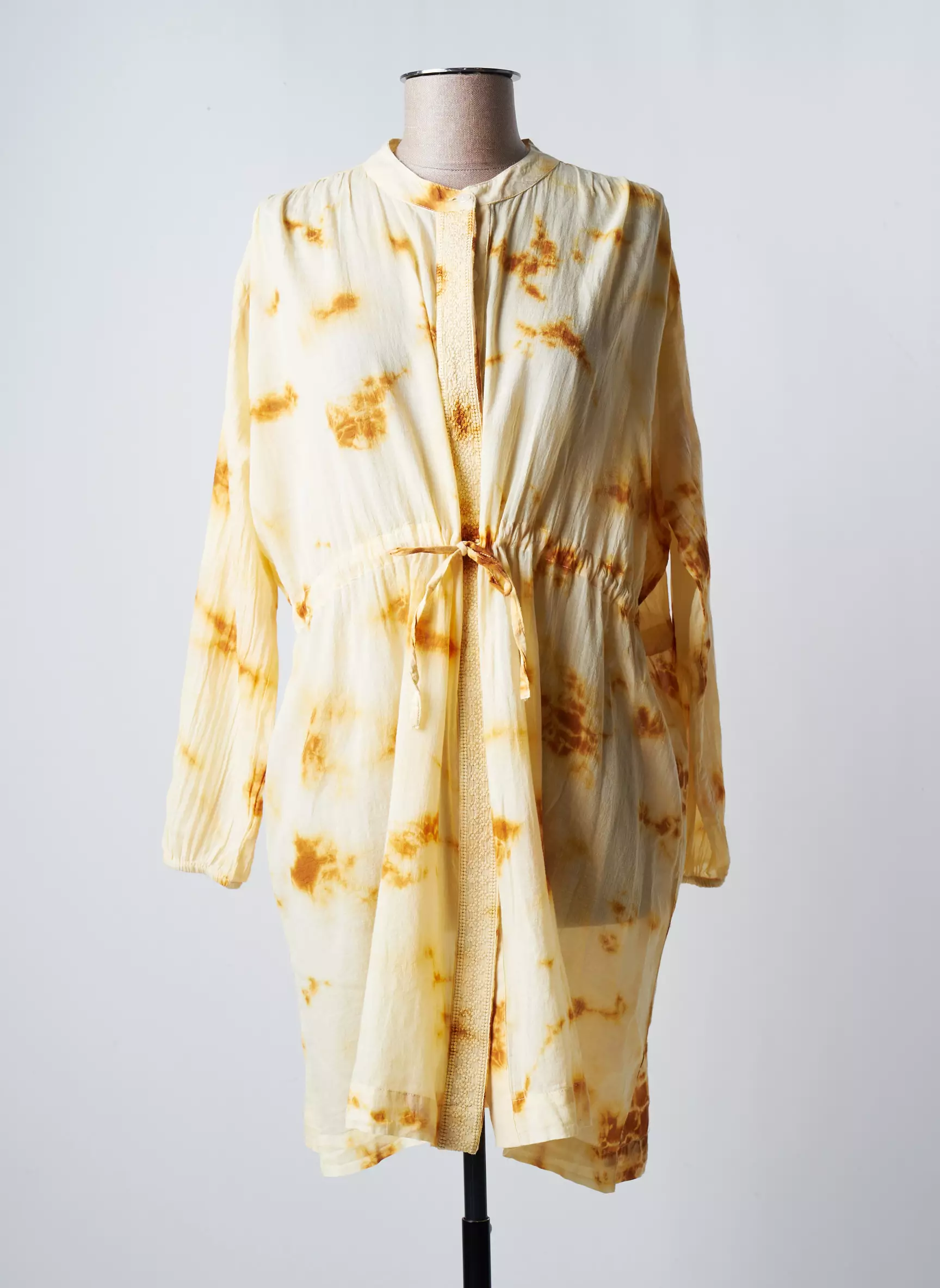 Maison Hotel Robes Mi Longues Femme couleur jaune