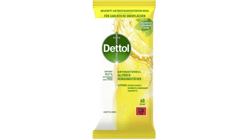 Dettol Allzweck-Reinigungs-Tücher Limette & Minze