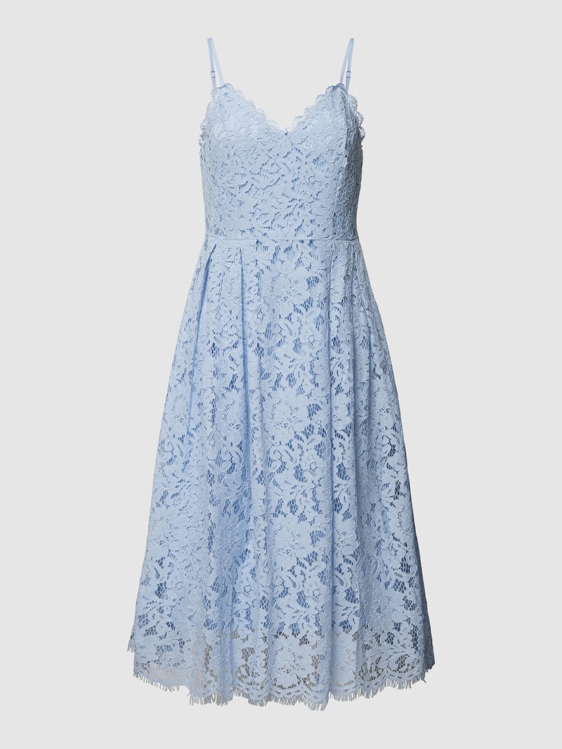 Cocktailkleid mit Herz-Ausschnitt in hellblau