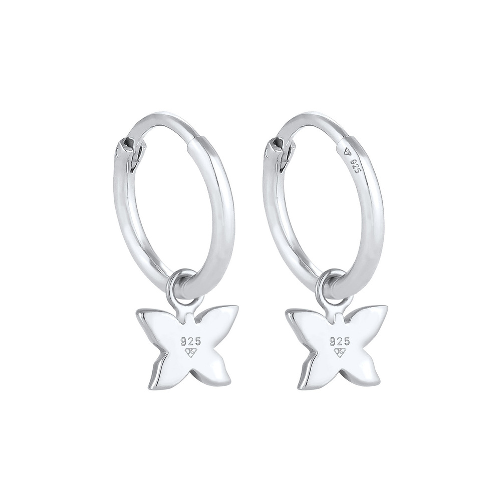 Elli Elli Boucles d'Oreilles Pendentif papillon créole tendance été avec cristaux de z Boucles d'oreilles