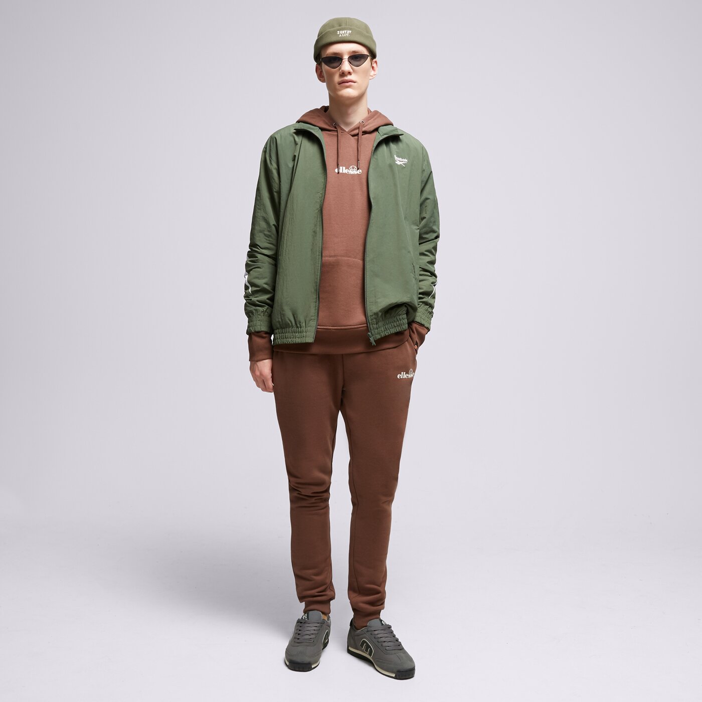 REEBOK SWEATSHIRT MIT REIßVERSCHLUSS   CL VECTOR TRACKTOP Khaki