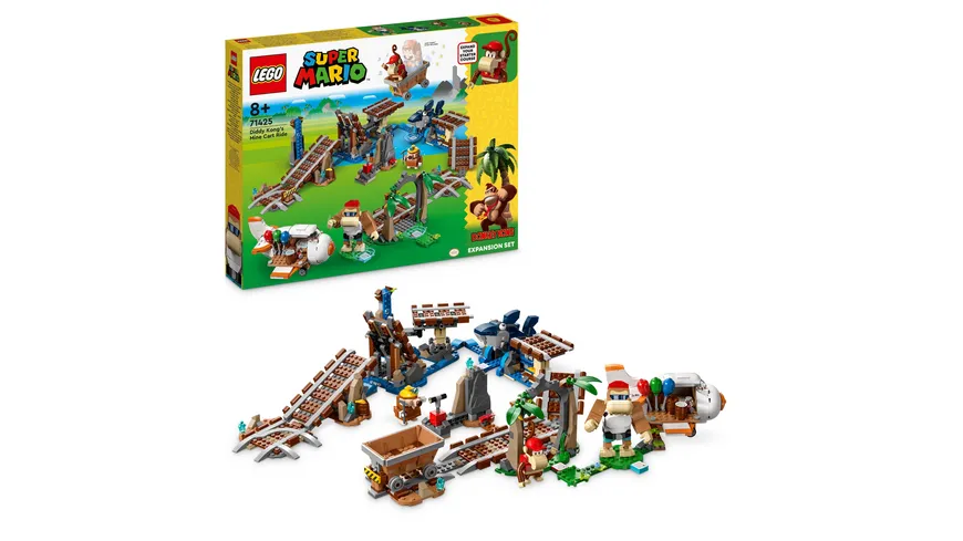 LEGO Super Mario 71425 Diddy Kongs Lorenritt – Erweiterungsset mit Figuren