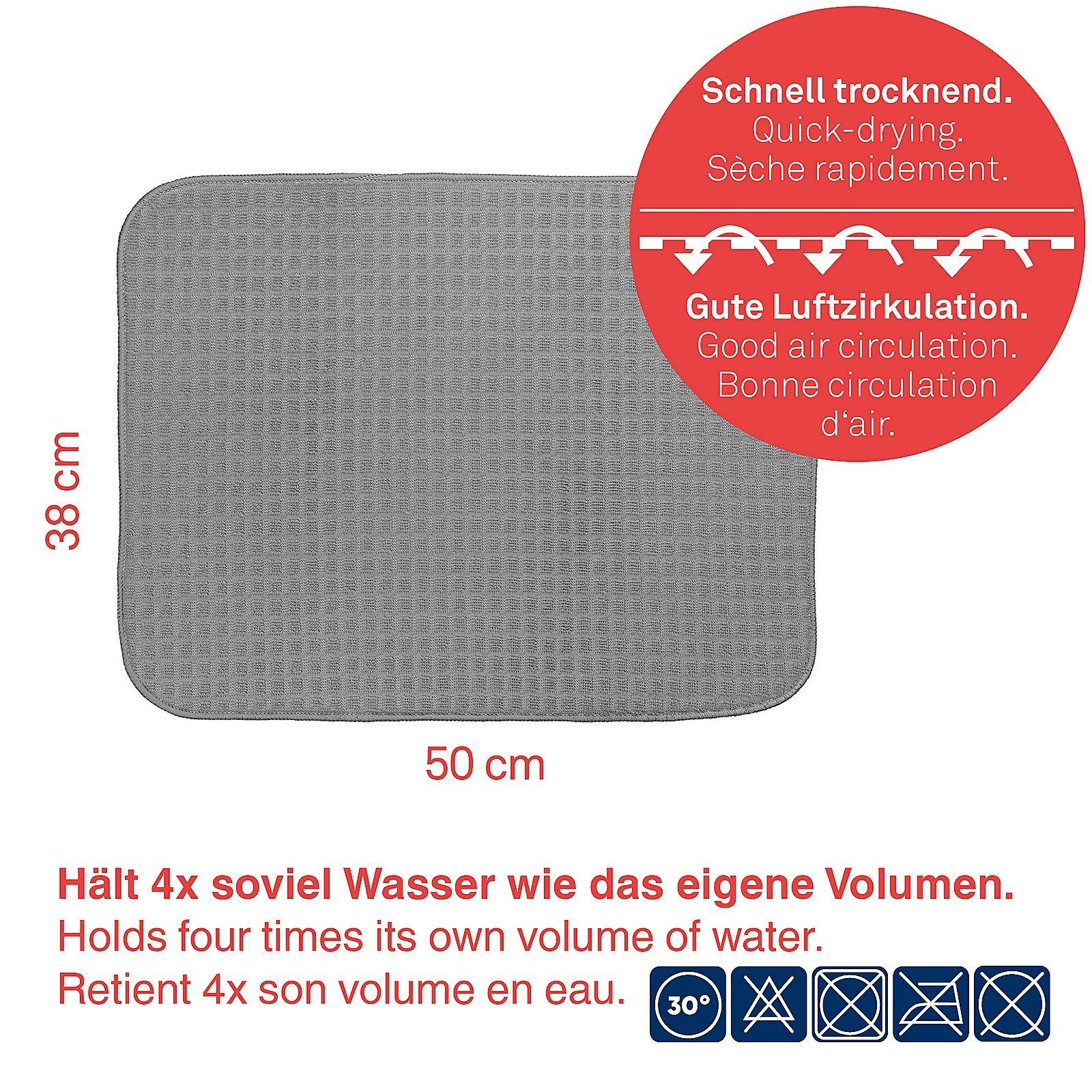 kela Aufbewahrungskorb Rapida, wasserabsorbierend, Luftzirkulation, fleckenresistent, waschbar 30°C