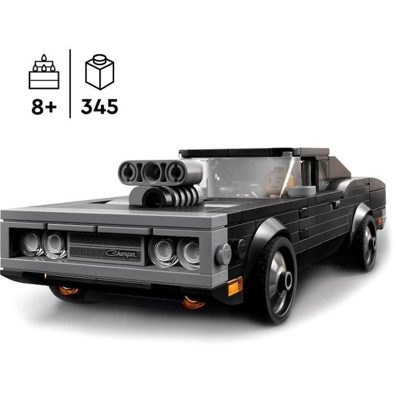 LEGO Speed Champions 76912 Fast & Furious 1970 Dodge Charger R/T, Jouet, Modélisme Voiture noir