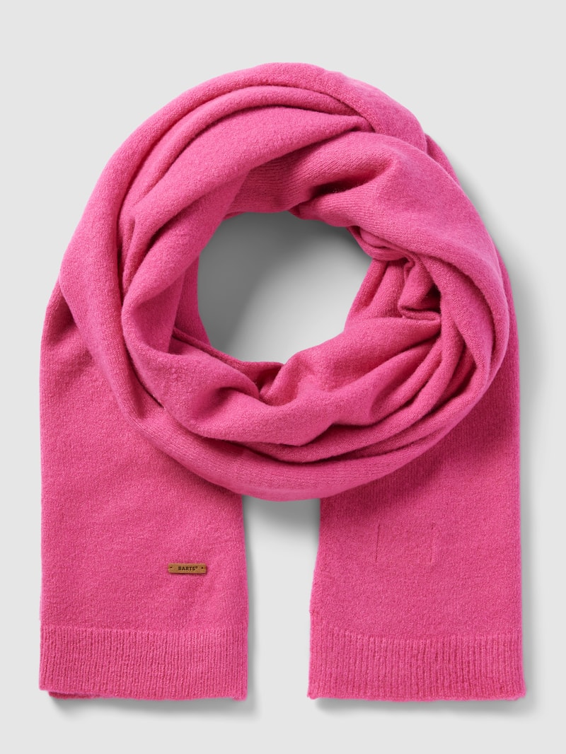 Schal mit Label-Detail Modell 'Witzia' in pink