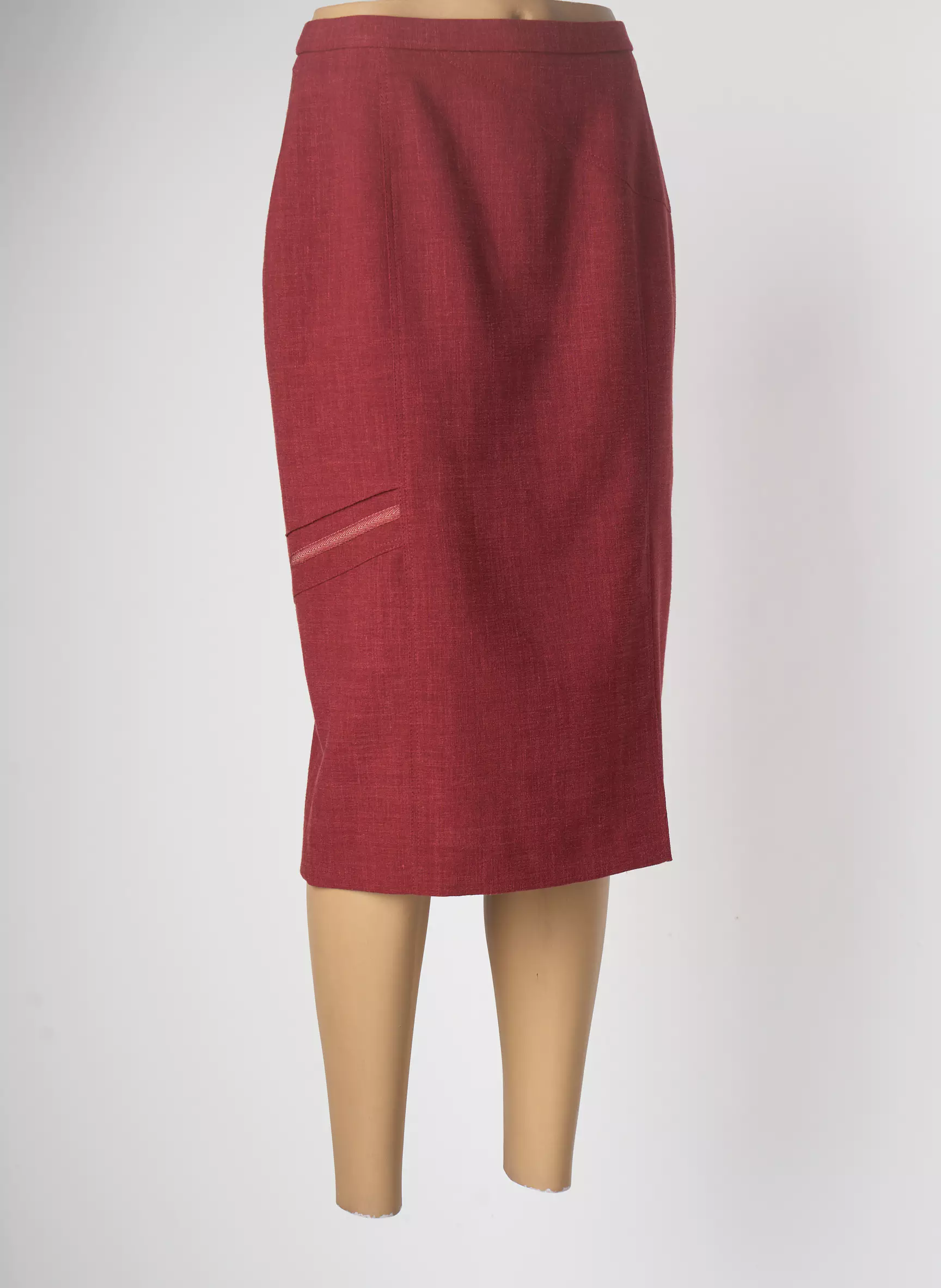 Pauporte Jupes Mi Longues Femme couleur rouge