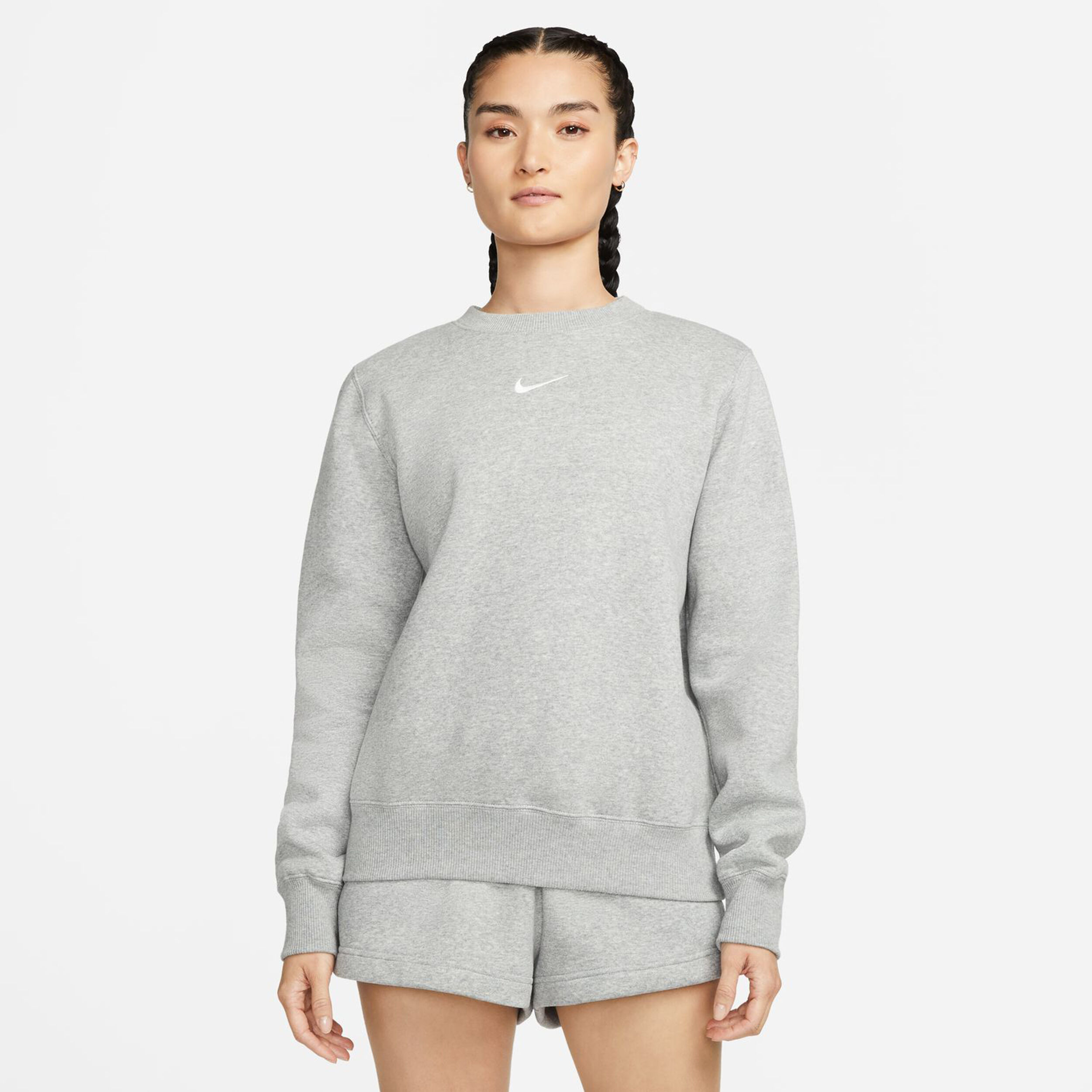 Phoenix Fleece Crew T-Shirt Damen - Dunkelgrau, Grau