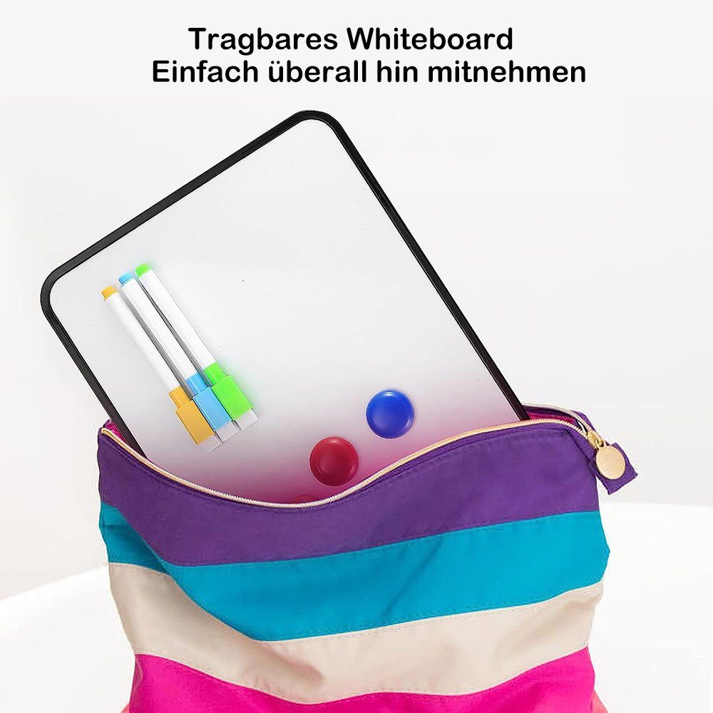 NUODWELL Bügelpolster Kompaktes Whiteboard Doppelseitige Magnettafel
