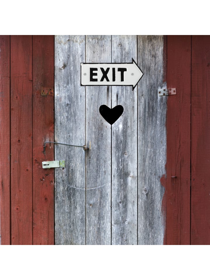 relaxdays Exit Schild in Weiß/schwarz günstig kaufen onesize