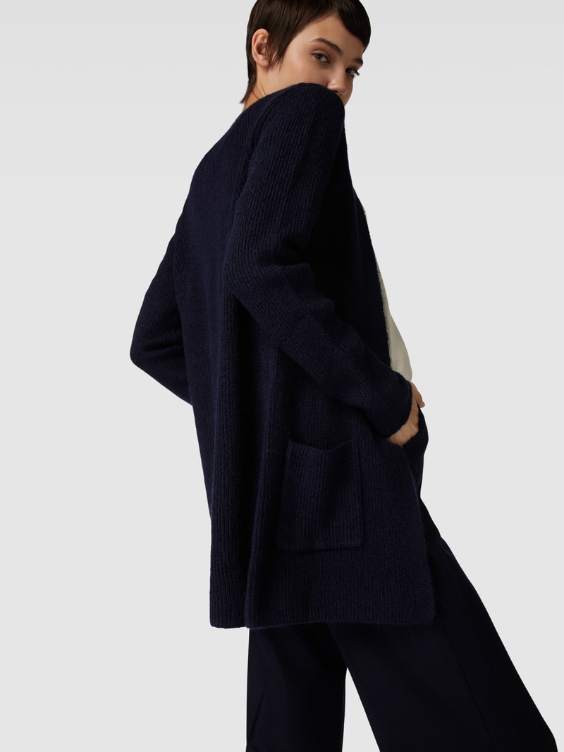 Cardigan mit Eingrifftaschen in dunkelblau