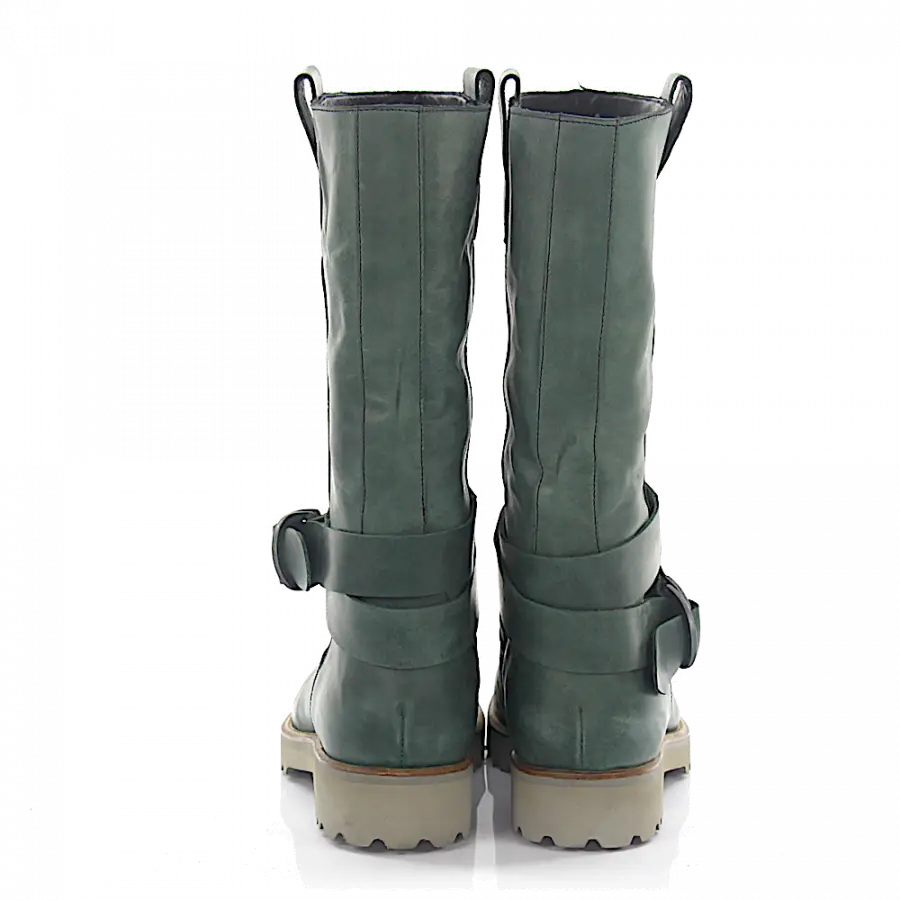 Budapester - Stiefel Kalbsleder grün - grün