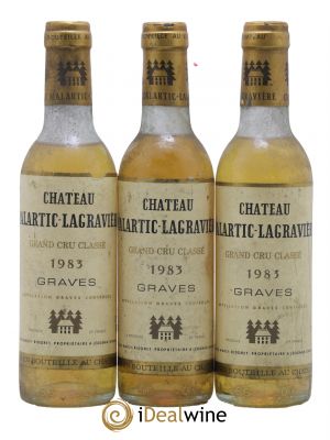 Château Malartic-Lagravière Cru Classé de Graves  1983 - Lot de 3 Demi-bouteilles