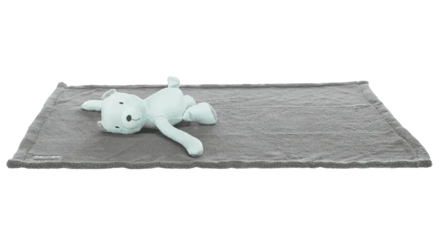 Zubehör Trixie Hunde Junior Kuschel-Set grau/mint Decke/Bär/Plüsch