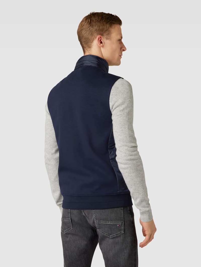 Steppweste mit Stehkragen in marineblau