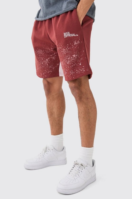 Lockere Shorts mit Farbspritzern