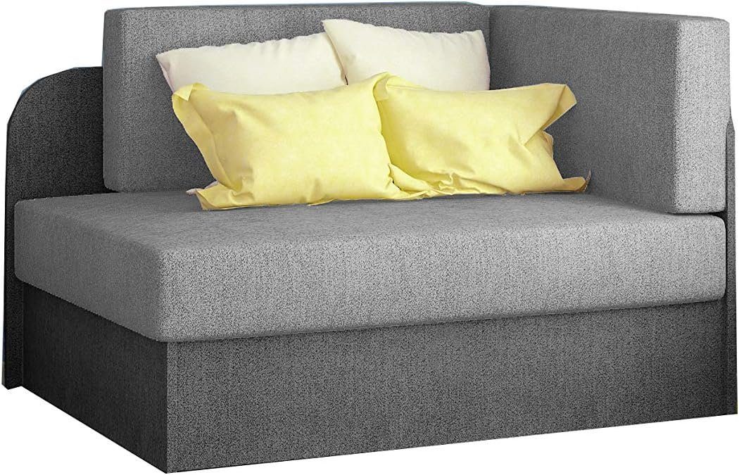 MOEBLO Schlafsofa RAISA, Schlafsessel, Couch für Kinderzimmer, Schlafsofa Schaumstoff Sofagarnitur Polstersofa, mit Schlaffunktion und Bettkasten