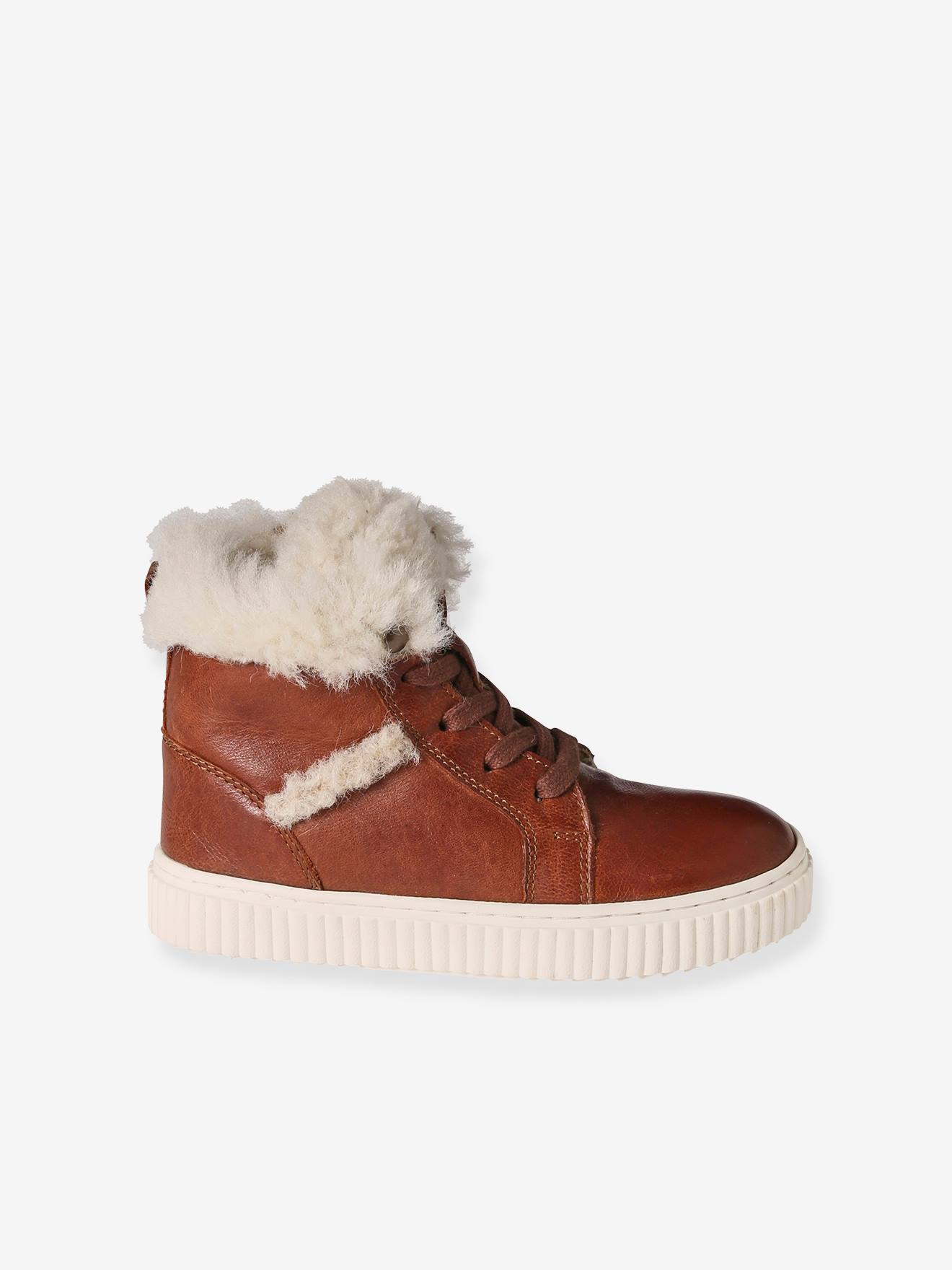 Vertbaudet Mädchen High-Sneakers mit Warmfutter - braun
