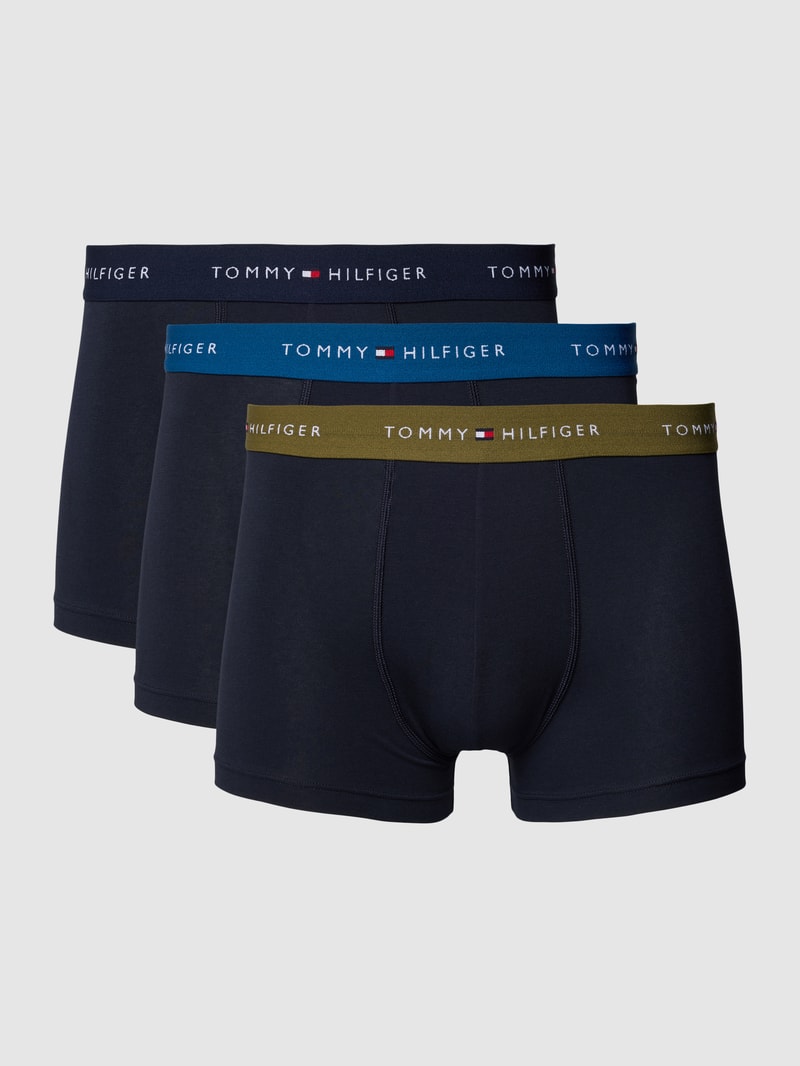 Trunks mit elastischem Logo-Bund im 3er-Pack in olivgrün