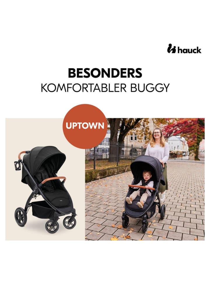 Hauck Buggy & Sportwagen UpTown Black (mit Liegefunktion, in schwarz günstig kaufen onesize