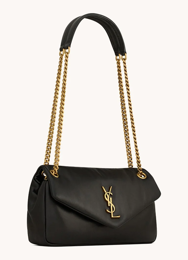 Geantă de umăr Saint Laurent Calypso din piele de miel