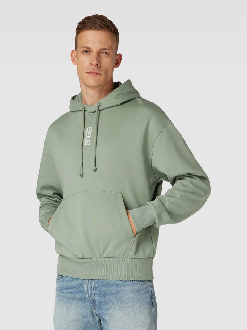 Hoodie mit Label-Detail Modell 'Diushi' in mint