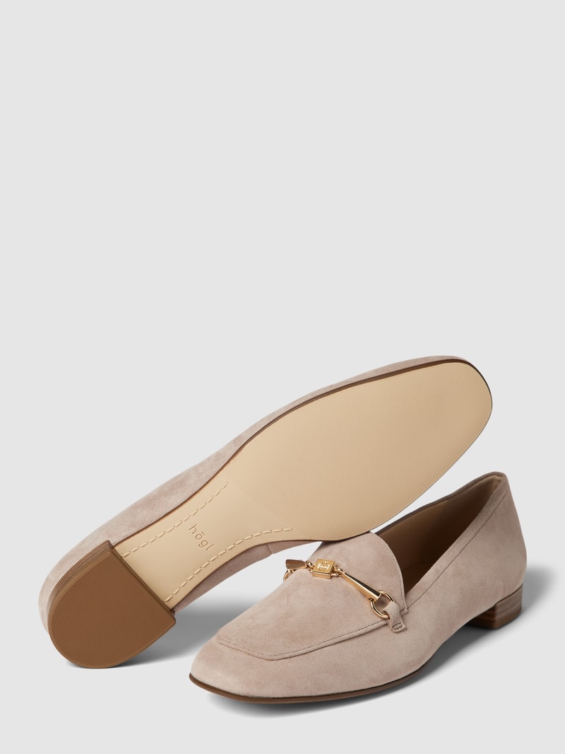 Penny-Loafer aus Leder mit Zierbesatz Modell 'Classic' in taupe