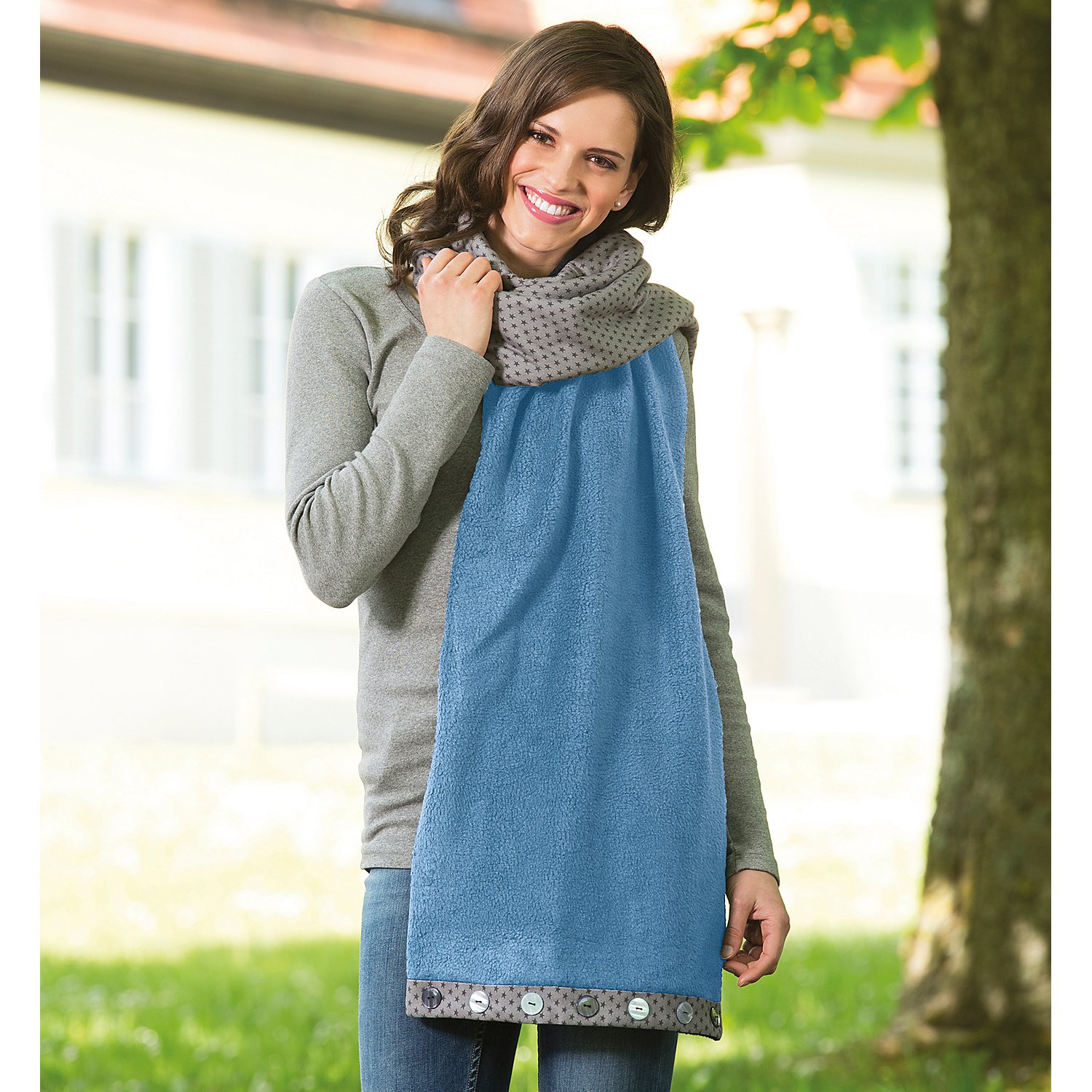 Fleecestoff, hellblau