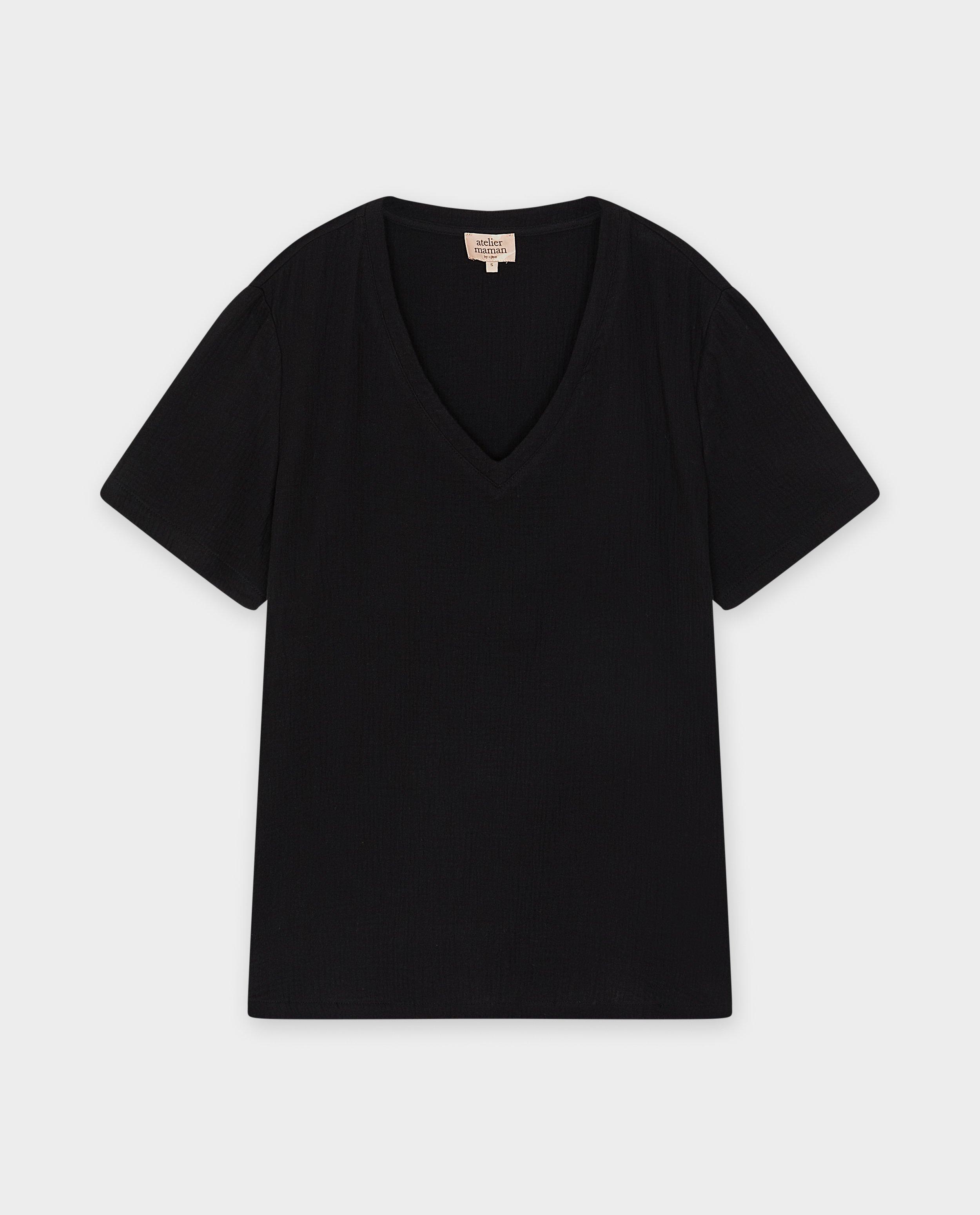 Atelier Maman Textured Kismama Blúz Fekete