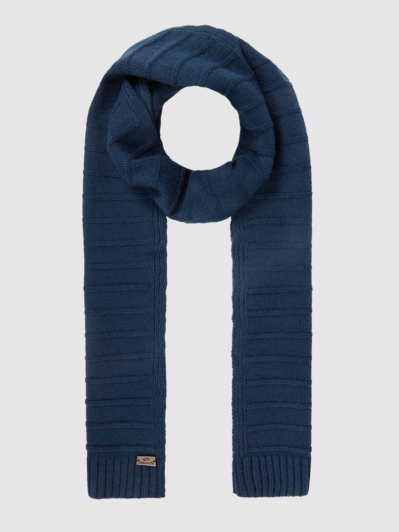 Schal mit Streifenmuster Modell 'Gordon' in marineblau