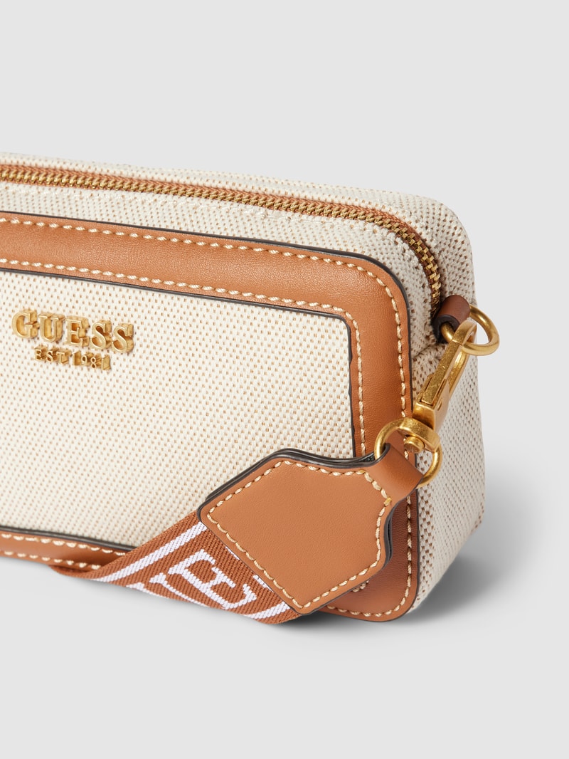 Crossbody Bag mit Label-Details Modell 'JOVIE' in cognac