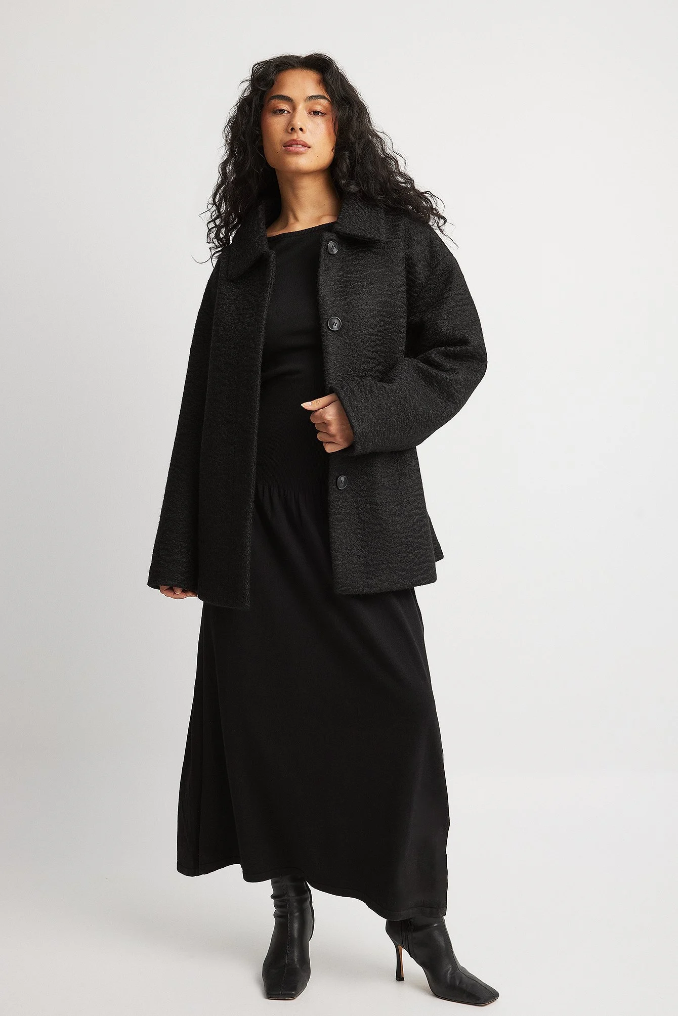 Strukturierte Jacke mit Gürtel
