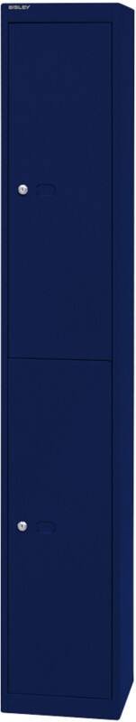 Bisley Metall Schließfach 2 Türen 1 abteile Schlüssel 305 x 305 x 1.802 mm Oxfordblau