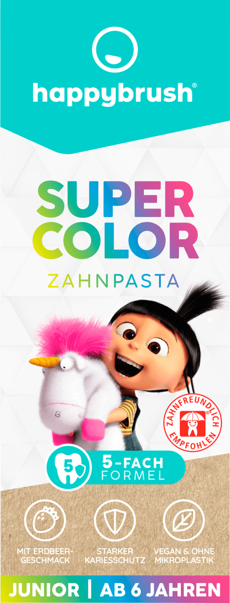 Zahnpasta Kinder Super Color Rundumschutz Erdbeere, 75 ml