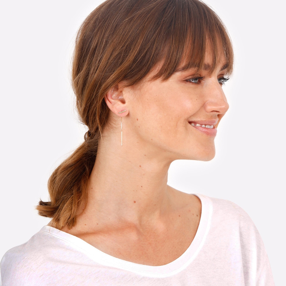 Elli Elli by Julie & Grace Boucles d'Oreilles Femme Tendance Geo Minimalisme - Argent  Boucles d'oreilles