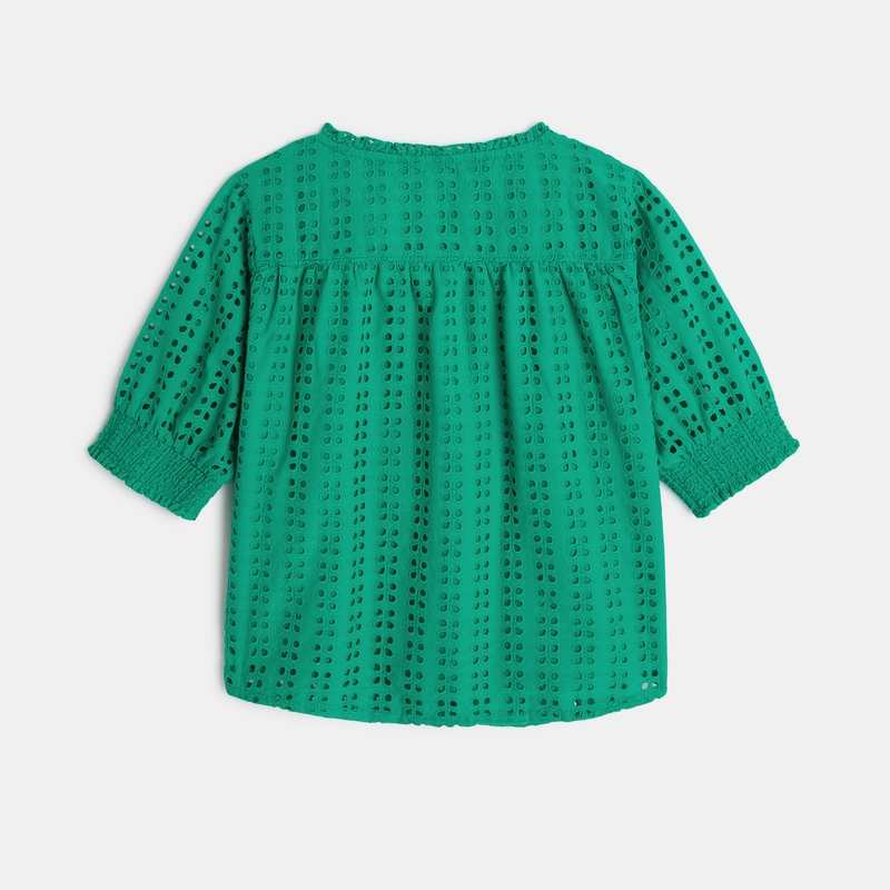 Blouse fille vertee broderie anglaise Catimini