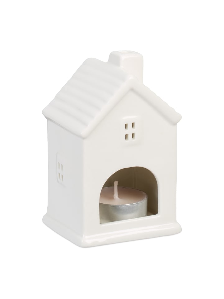 relaxdays Teelichthaus in Weiß - (B)7,5 x (H)12 x (T)6 cm günstig kaufen onesize